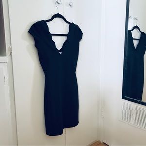 Cooperative ▪️ black ponte v-neck bodycon dress